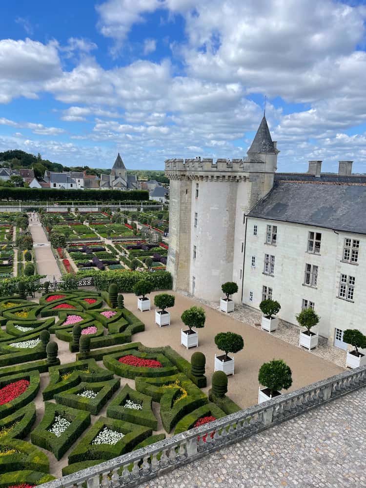 Le Château de Villandry vu depuis les jardins